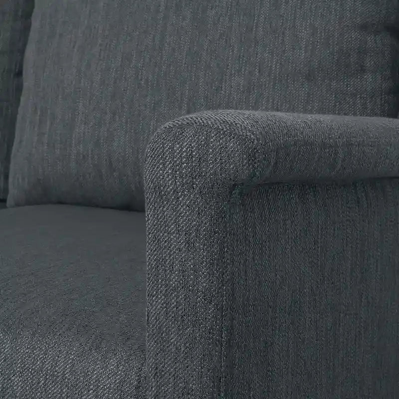 Canapé moderne 3 places en tissu beige / anthracite / rose poudré avec pieds coniques en bois, 3 personnes
