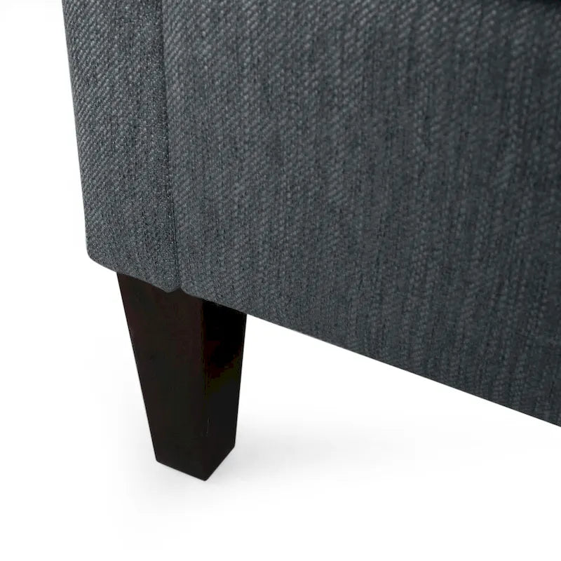 Canapé moderne 3 places en tissu beige / anthracite / rose poudré avec pieds coniques en bois, 3 personnes