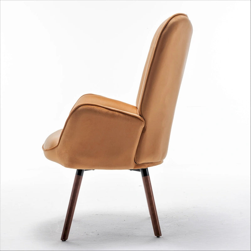 Fauteuil d'appoint capitonné à oreilles avec accoudoirs évasés, 1 place, ivoire/jaune/bleu/rouge-orangé/noir/bleu sarcelle/gris