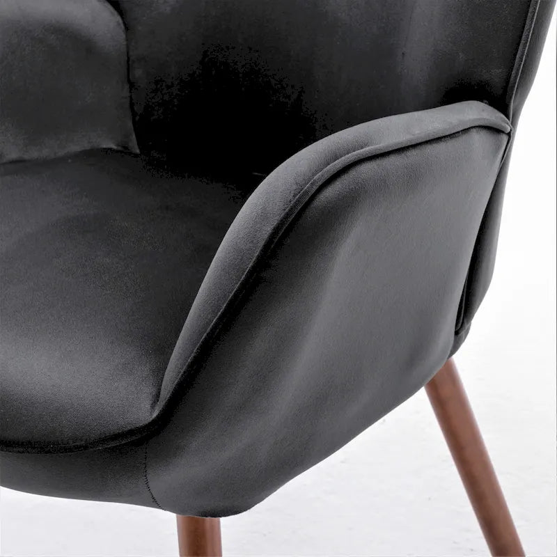 Fauteuil d'appoint capitonné à oreilles avec accoudoirs évasés, 1 place, ivoire/jaune/bleu/rouge-orangé/noir/bleu sarcelle/gris