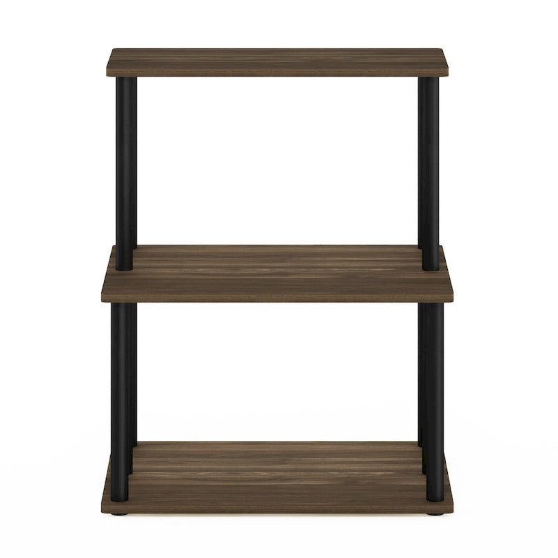 Étagère de rangement de cuisine moderne à 3 niveaux sans outils Americano / Chêne français gris / Pin ambré / Noyer Columbia avec tubes en PVC, 1 personne