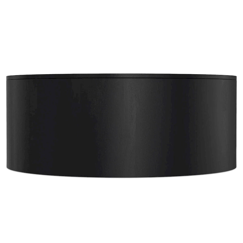 Table basse ronde tambour en manguier massif, 36 pouces – Finition blanchie / Noyer / Noir / Naturel