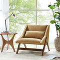 Fauteuil une place jaune moutarde / couleur pacane