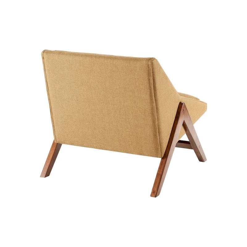 Fauteuil une place jaune moutarde / couleur pacane