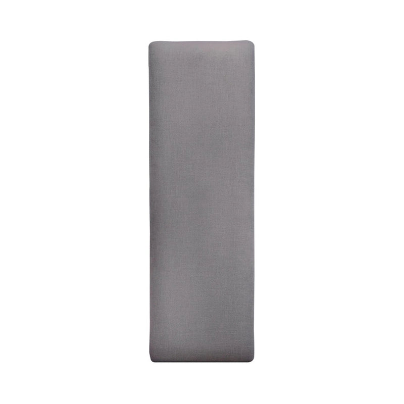Banc de salle à manger capitonné de style transitionnel, espresso/gris, avec cadre en bois d'hévéa et patins en nylon, 48 pouces
