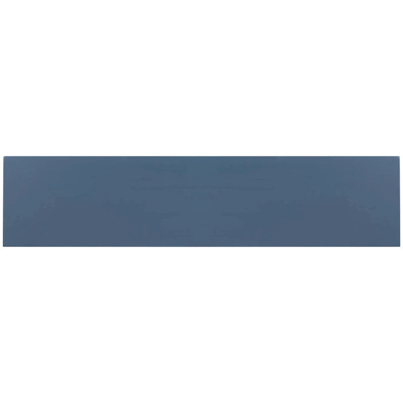 Console vintage noire/bleu marine/blanche avec 4 tiroirs et 2 étagères ouvertes, 1 personne
