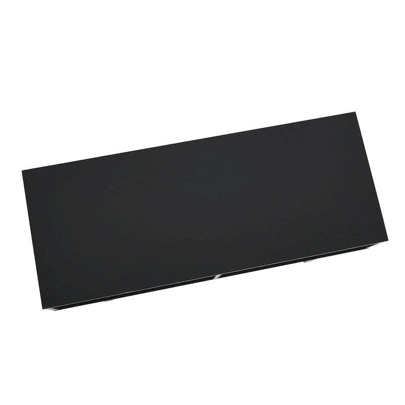 Table basse moderne 39,25 pouces en chêne côtier / ardoise / noir / frêne avec 2 compartiments de rangement ouverts et pieds en acier