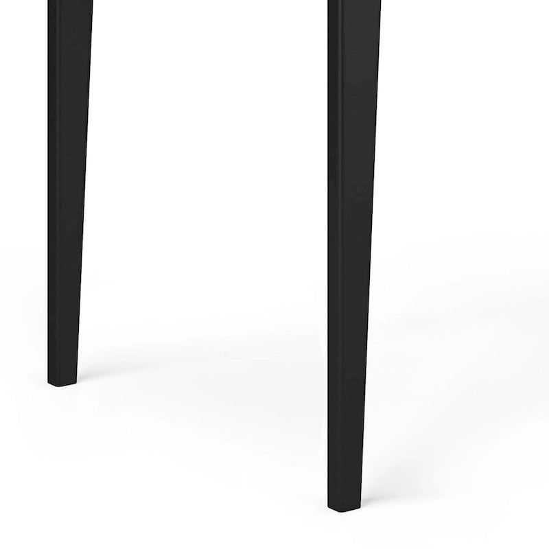 Bureau d'écriture moderne en bois d'hévéa massif avec plateau coulissant pour clavier et 2 tiroirs, 1 personne, 152 cm – Noyer / Blanc / Marron doré clair / Gris campagnard / Noir