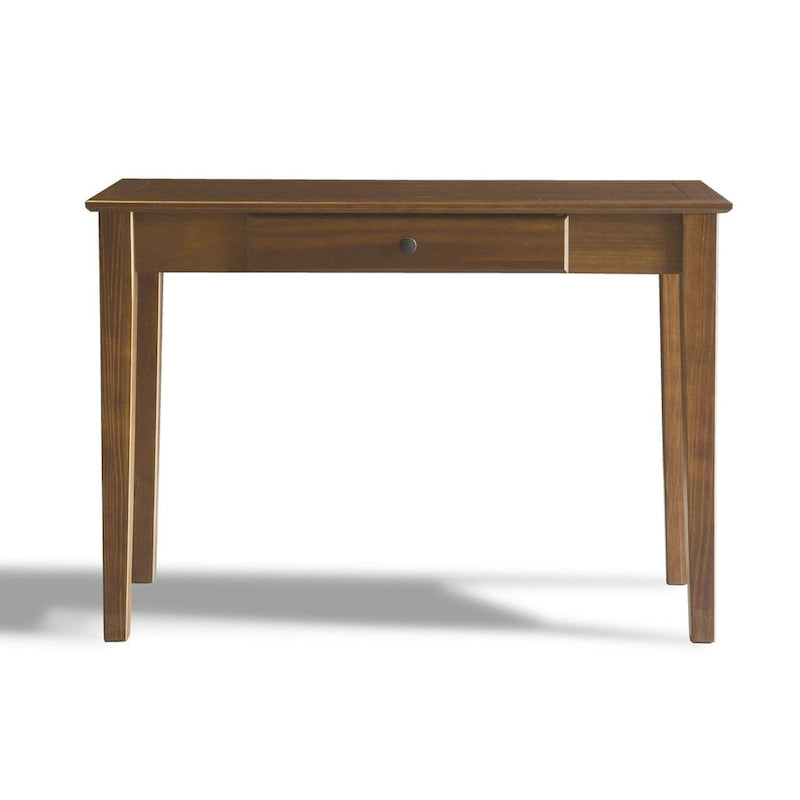Bureau en pin massif avec tiroir, style Shaker, finition expresso/cerisier/noyer, 1 personne