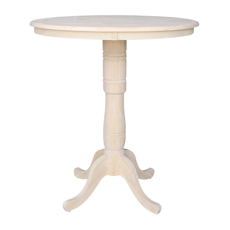 International Concepts Unfinished 36-inch Round Bar-height Pedestal Table