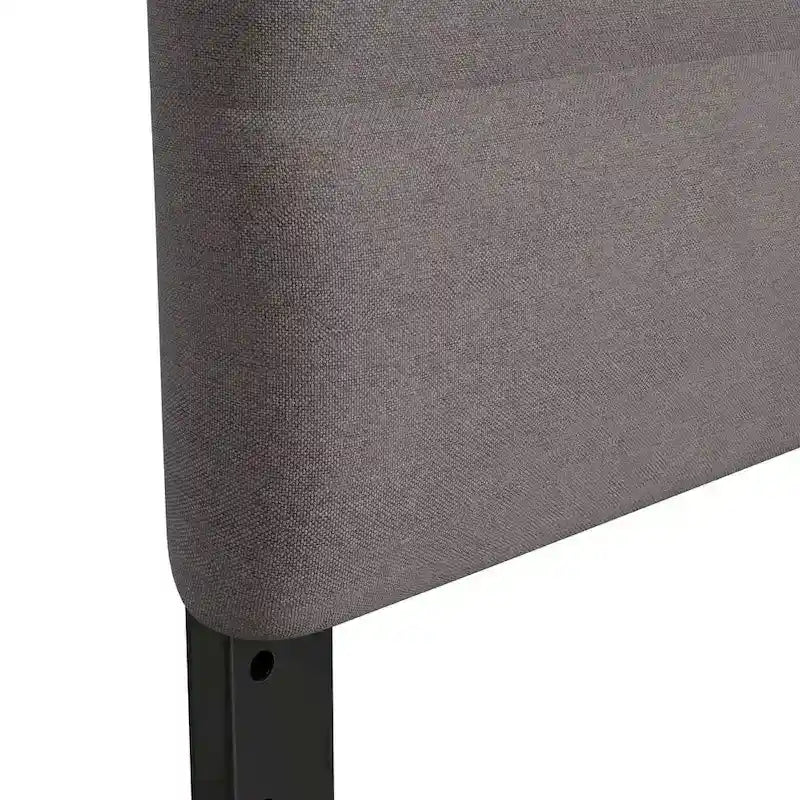 Tête de lit capitonnée en similicuir (lin) bleu / gris / taupe / crème avec hauteur réglable, simple / double / grand lit / très grand lit