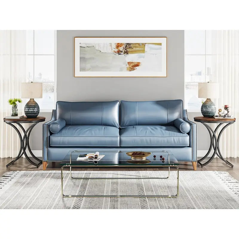 Table d'appoint ronde avec plateau en faux marbre blanc/noir/marron et piètement en métal doré, style moderne, pour 1 personne
