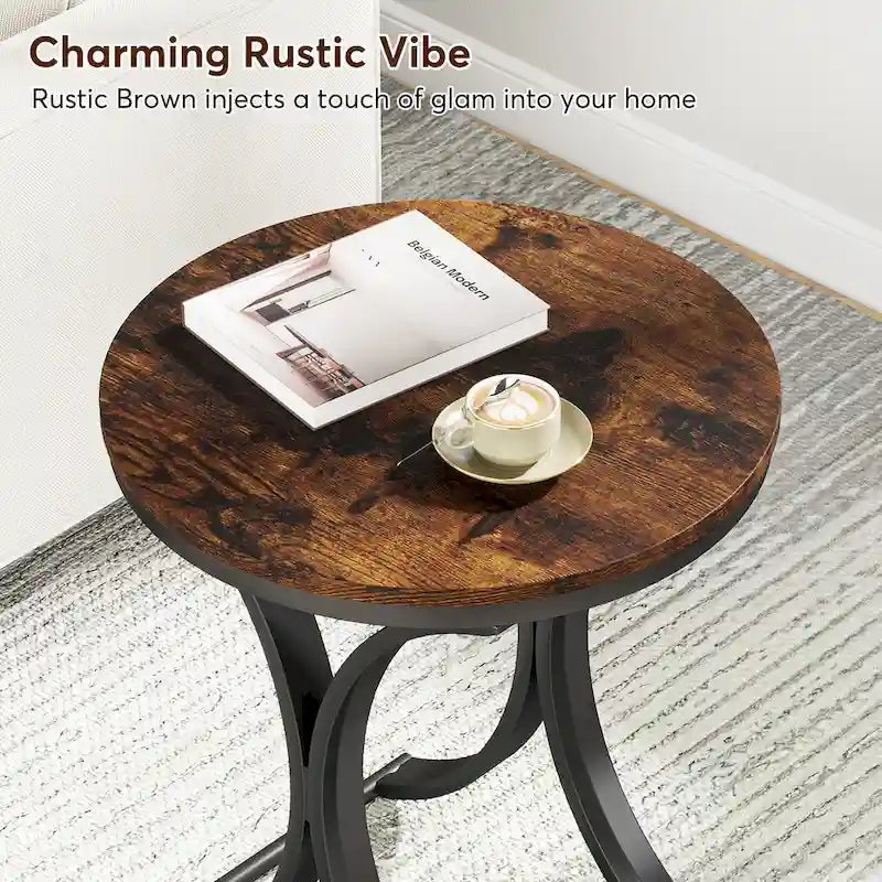 Table d'appoint ronde avec plateau en faux marbre blanc/noir/marron et piètement en métal doré, style moderne, pour 1 personne
