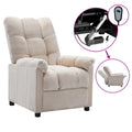 Fauteuil inclinable électrique en tissu Crème / Marron / Gris foncé / Noir / Gris-beige, 1 place