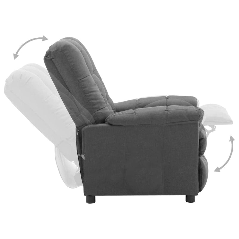 Fauteuil inclinable électrique en tissu Crème / Marron / Gris foncé / Noir / Gris-beige, 1 place