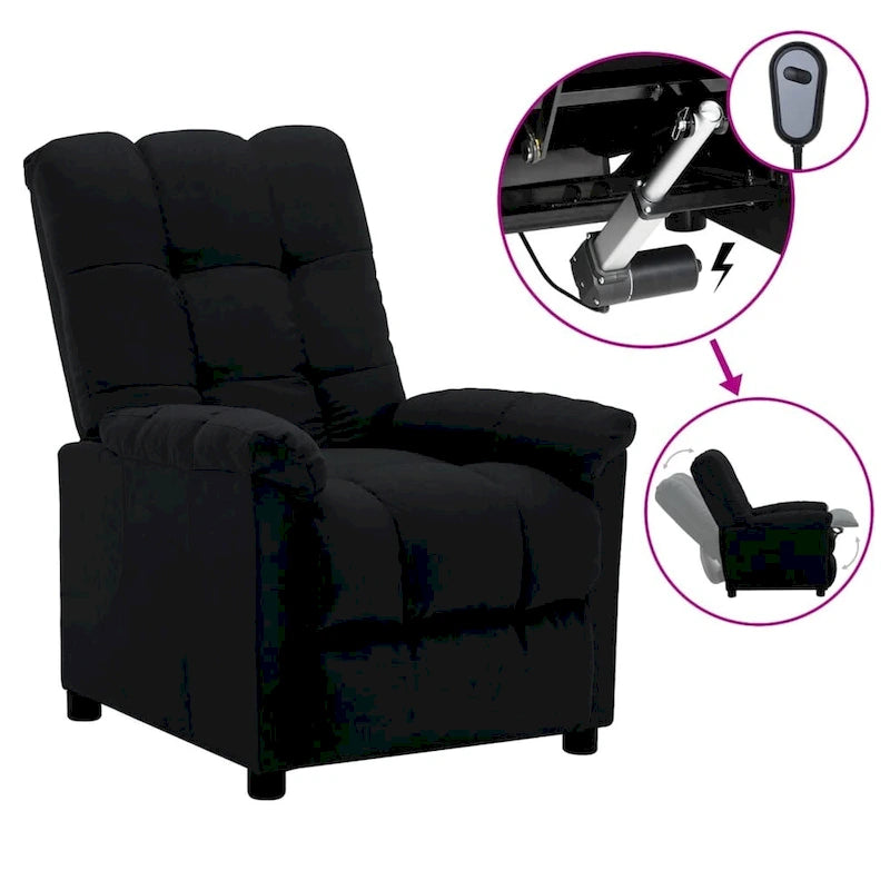 Fauteuil inclinable électrique en tissu Crème / Marron / Gris foncé / Noir / Gris-beige, 1 place