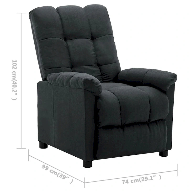 Fauteuil inclinable électrique en tissu Crème / Marron / Gris foncé / Noir / Gris-beige, 1 place