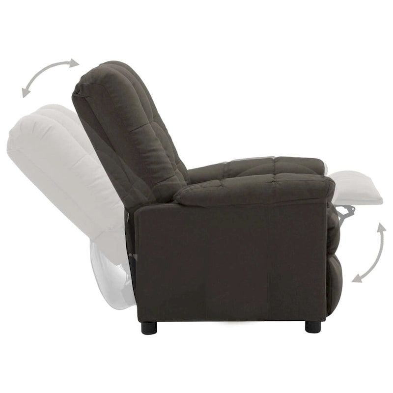 Fauteuil inclinable électrique en tissu Crème / Marron / Gris foncé / Noir / Gris-beige, 1 place