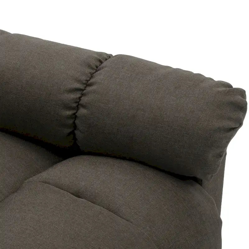 Fauteuil inclinable électrique en tissu Crème / Marron / Gris foncé / Noir / Gris-beige, 1 place