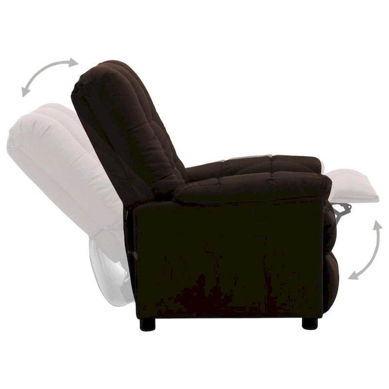 Fauteuil inclinable électrique en tissu Crème / Marron / Gris foncé / Noir / Gris-beige, 1 place