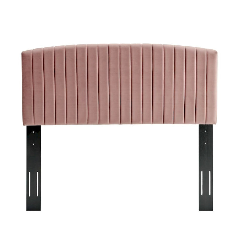 Tête de lit capitonnée en velours, pleine / grand lit, 3 positions réglables, 1 personne