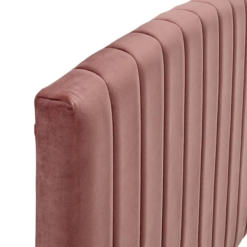 Tête de lit capitonnée en velours, pleine / grand lit, 3 positions réglables, 1 personne