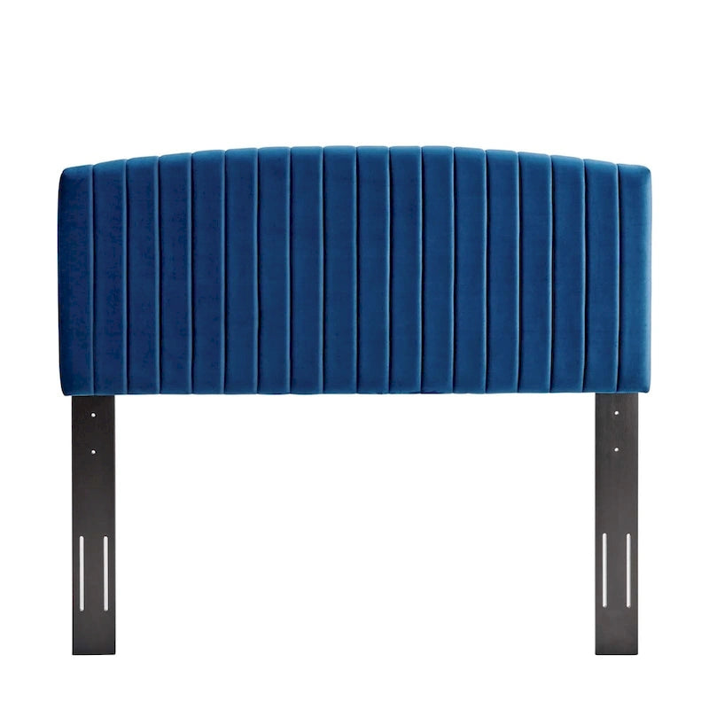 Tête de lit capitonnée en velours, pleine / grand lit, 3 positions réglables, 1 personne