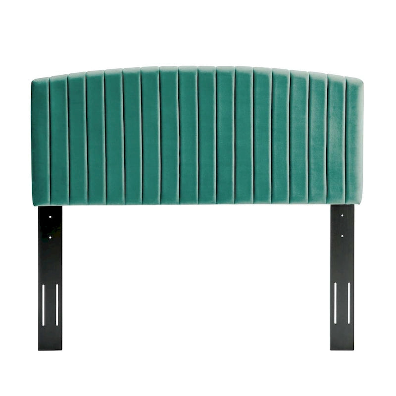 Tête de lit capitonnée en velours, pleine / grand lit, 3 positions réglables, 1 personne