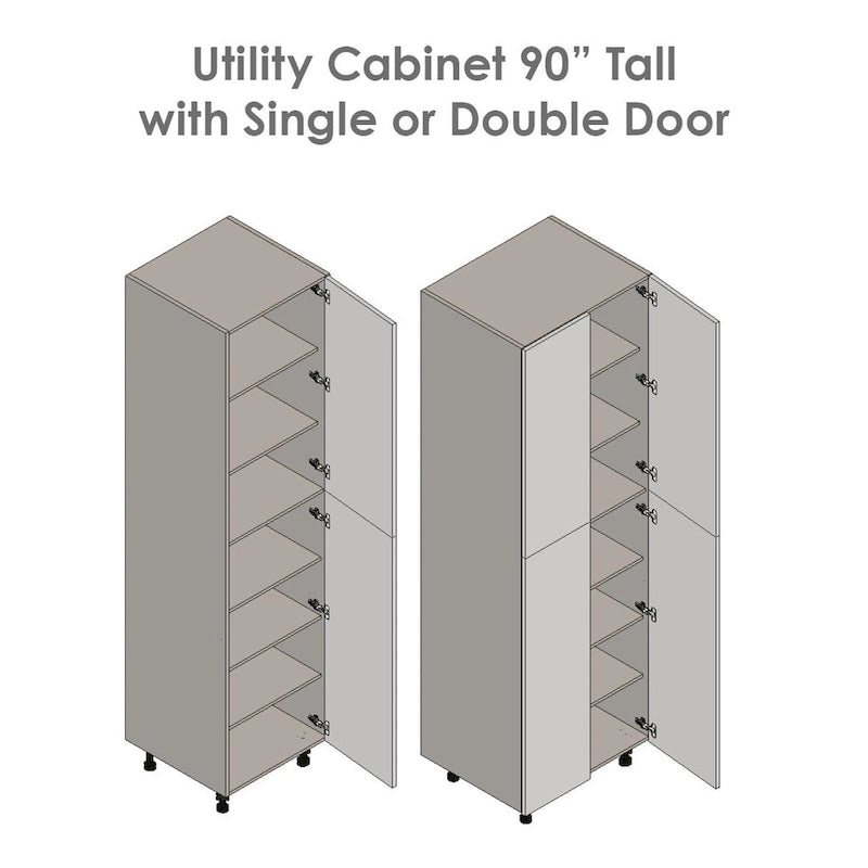 Armoire de cuisine utilitaire moderne à 4 portes, marron / blanc cassé / blanc / noir / gris / transparent, avec étagères réglables et charnières à fermeture douce, 36 pouces
