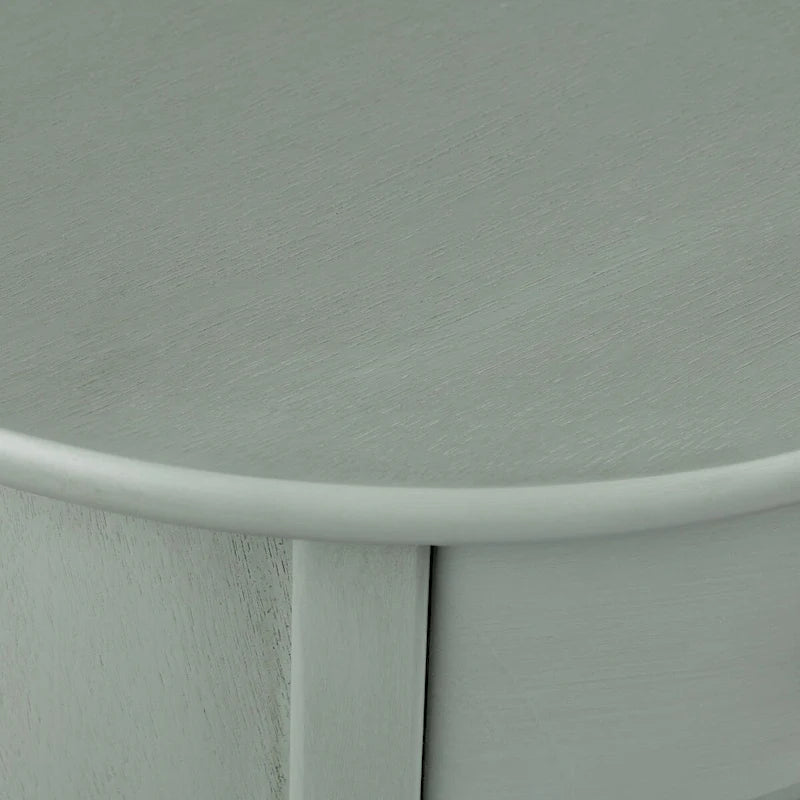 Meuble d'appoint moderne gris mat avec accents en bois, 1 tiroir, 1 porte et étagère intérieure, 66 cm