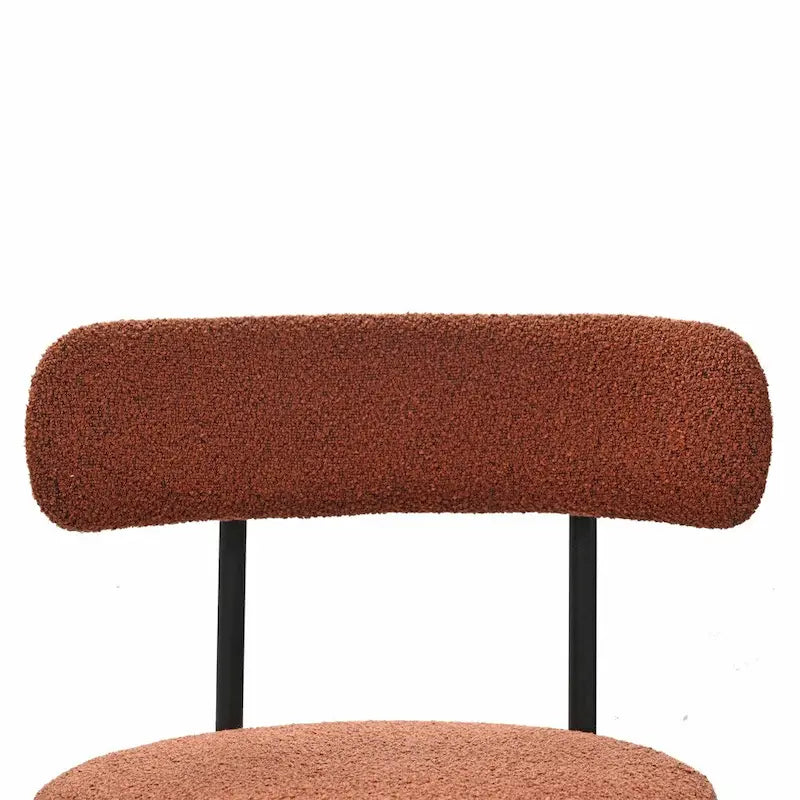 Chaises de salle à manger modernes du milieu du siècle en velours blanc/gris/vert/marron avec dossier incurvé et pieds en métal noir, lot de 2