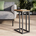 Table d'appoint rectangulaire étroite marron / blanc / noir, style moderne, 1 personne