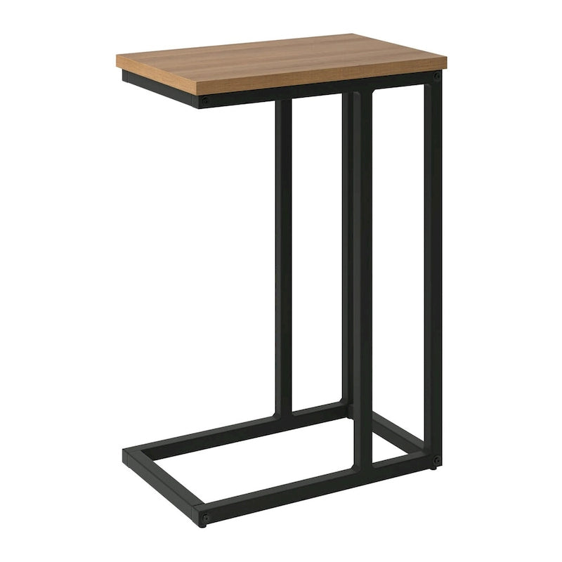 Table d'appoint rectangulaire étroite marron / blanc / noir, style moderne, 1 personne