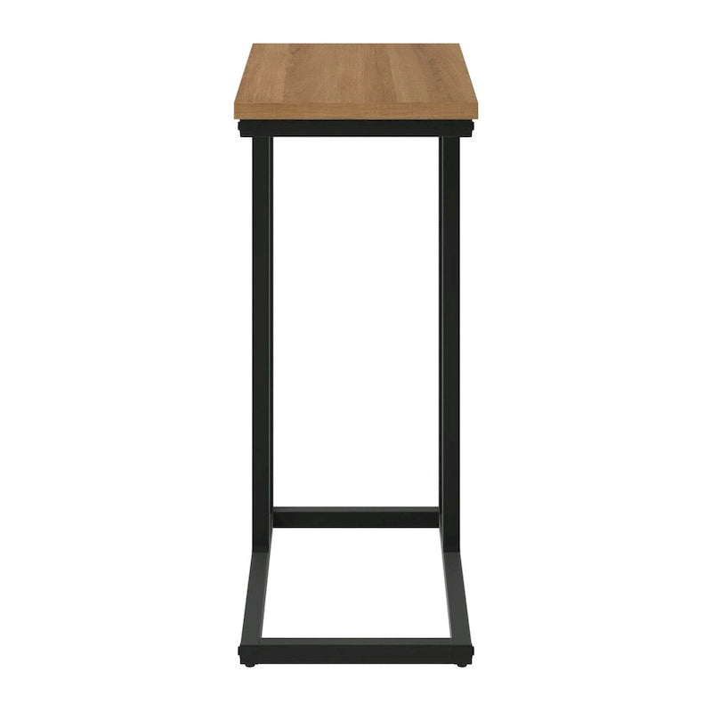Table d'appoint rectangulaire étroite marron / blanc / noir, style moderne, 1 personne