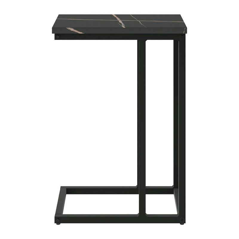 Table d'appoint rectangulaire étroite marron / blanc / noir, style moderne, 1 personne