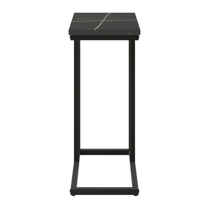 Table d'appoint rectangulaire étroite marron / blanc / noir, style moderne, 1 personne