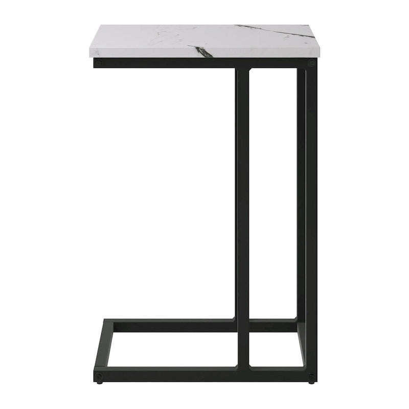 Table d'appoint rectangulaire étroite marron / blanc / noir, style moderne, 1 personne