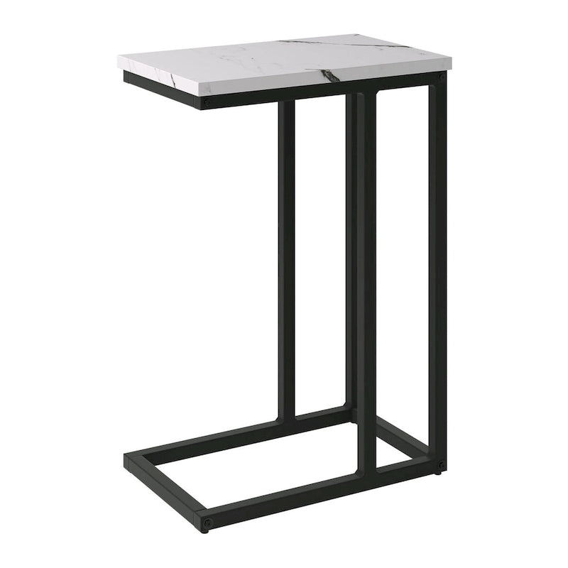 Table d'appoint rectangulaire étroite marron / blanc / noir, style moderne, 1 personne