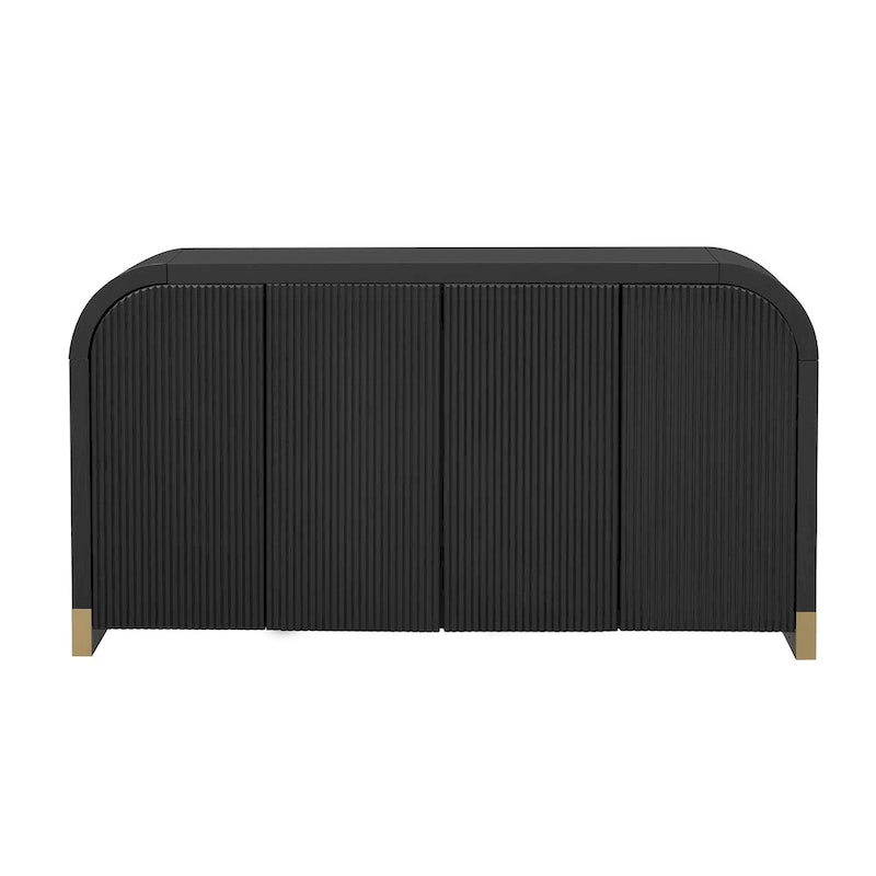 Armoire de rangement Blanc+Doré / Bleu Marine+Doré / Noir+Doré avec étagères réglables et motif vague, style moderne, 1 personne