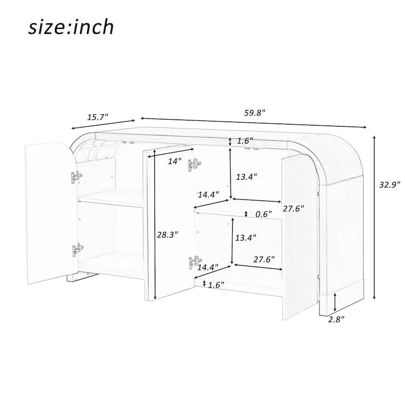 Armoire de rangement Blanc+Doré / Bleu Marine+Doré / Noir+Doré avec étagères réglables et motif vague, style moderne, 1 personne