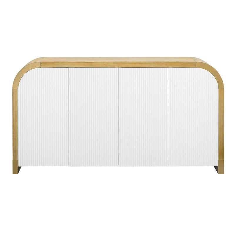 Armoire de rangement Blanc+Doré / Bleu Marine+Doré / Noir+Doré avec étagères réglables et motif vague, style moderne, 1 personne