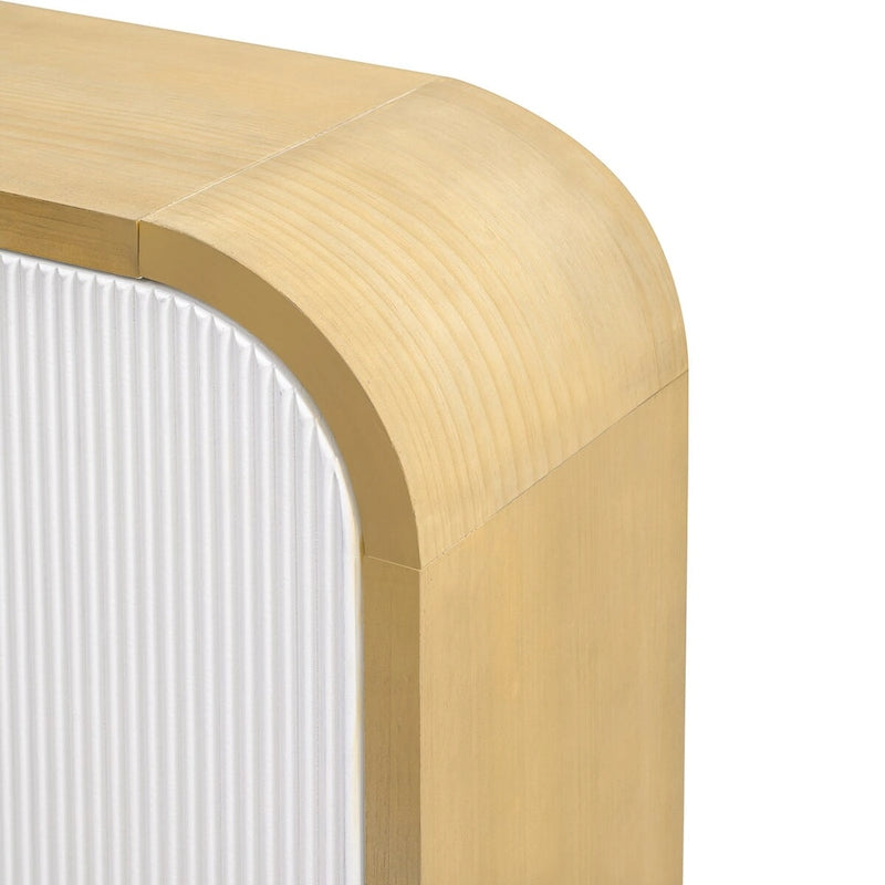Armoire de rangement Blanc+Doré / Bleu Marine+Doré / Noir+Doré avec étagères réglables et motif vague, style moderne, 1 personne